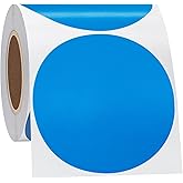 Hycodest Thermal Label Stickers 3" Circle Sticker Direct Thermal Labels Self-Adhesive Thermal Paper Roll 350 pcs (Deep Blue)