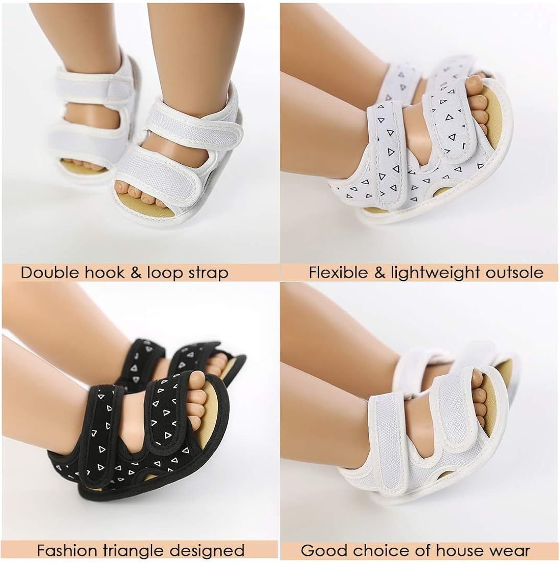  | Sawimlgy Baby Boys Girls 2 Straps Summer Dress Sandals Infant Shoes Soft Sole Breathable First Walker Newborn Shoes | Sandals