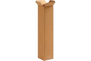 AVIDITI Long Boxes 4"L x 4"W x 18"H (25-Pack) Tall Corrugated Cardboard Box for Shipping, Packaging, Moving, Storage Box, Home or Business Strong Wholesale Bulk Boxes