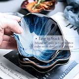 Arefen Ceramic Spoon Rest Set, Flower Shape Dish for Tea & Coffee view 3