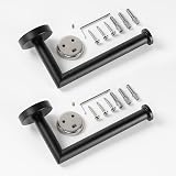 HITSLAM Black Wall Mounted Toilet Roll Holder SUS 304 Stainless Steel 2 Pack view 7