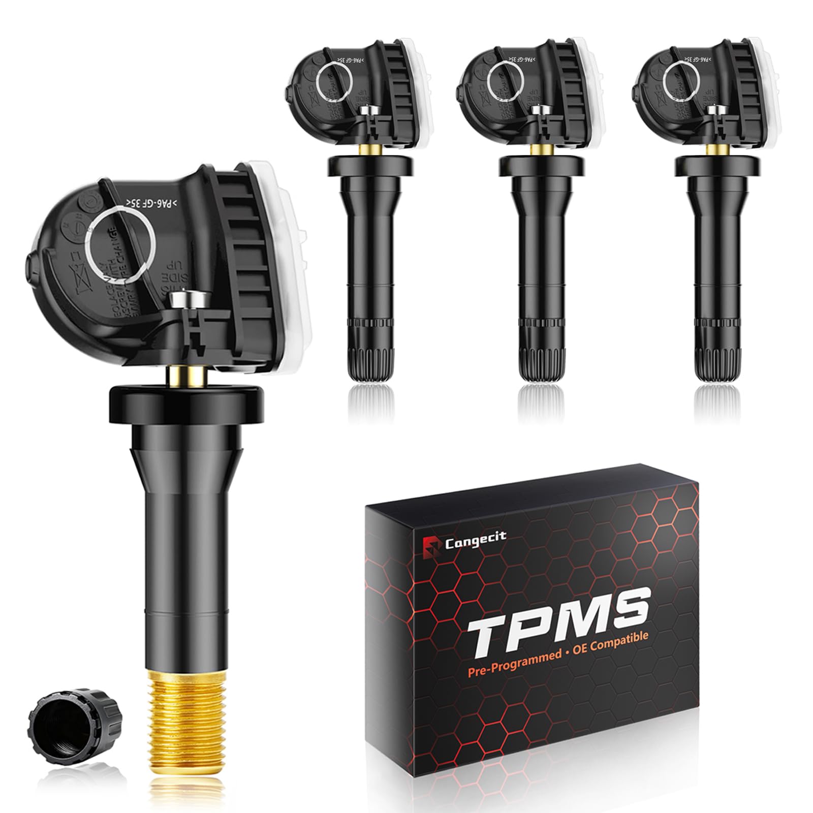 Photo 1 of 315Mhz TPMS,Pre-Programmed Tire Pressure Sensor Fit:Ford F150/F250/F350(2015-2020),Explorer(2015-2021),Edge(2015-2024),Transit(2019-2021),Mustang(2015-2023)(4PCS)