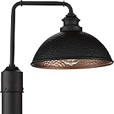 Progress Lighting Englewood Collection 1-Light Farmhouse Outdoor Post Lantern Light Textured Black, 13-7/16" x 16" x 12"