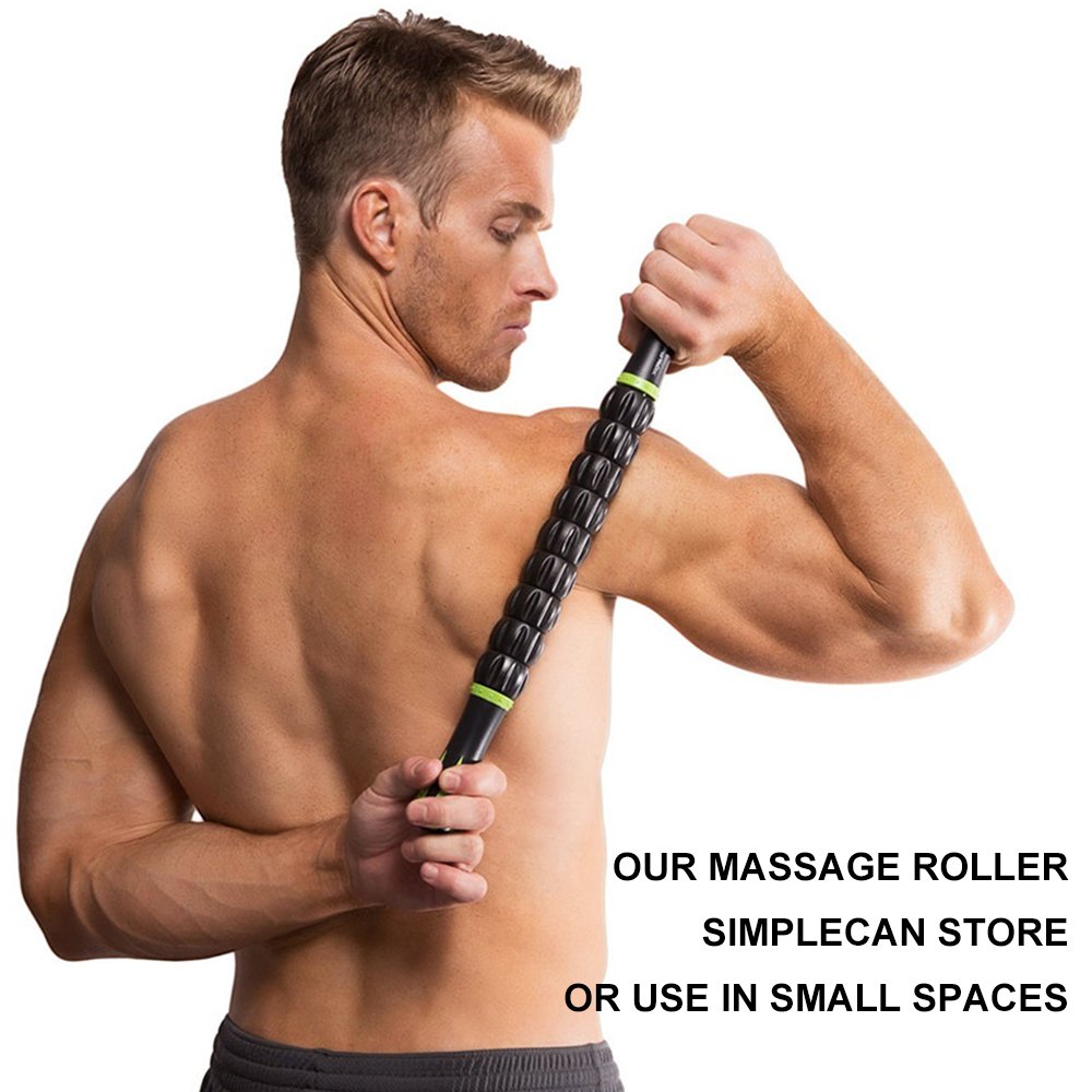 Hippih Muscle Roller Massage Stick Aid Recovery, Reduce Stiffness and Pain Reduce Risk of Injury Relief Muscle Soreness Compact and Lightweight Size Releasing Lactic Acid Buildup