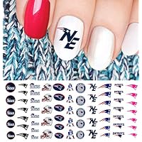 New England Patriots Football Waterslide Nail Art Decals - Salon Quality