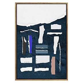 SIGNWIN Framed Canvas Print Wall Art Black Rectangle...