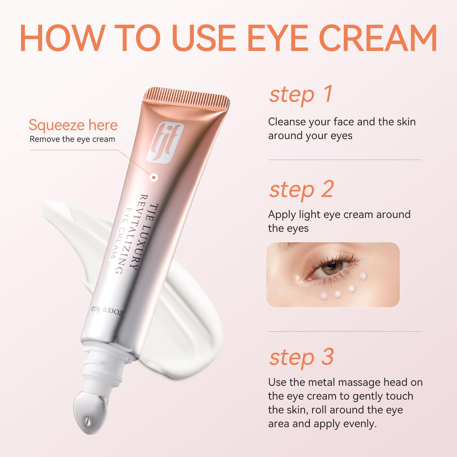 Caffeine Eye Cream(1 PACK), Eye Cream Anti Aging for Dark Circles & Puffiness, Delay Skin Aging, Brightens the Eye Contour,Eye Skin Care Suitable for Men and Women(15g/0.5oz)