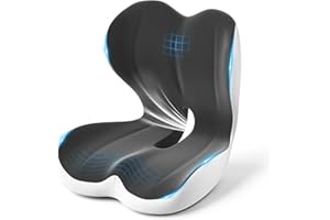 YLSCOO Seat Cushion, Memory Foam Car Seat Cushion with L-Shaped Ergonomic Design, Tailbone Pain & Sciatica Pain Relief Cushio