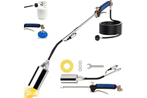 BetyBedy Propane Torch Weed Burner, Weed Torch for Outside, Blow Torch Gun with 10FT Hose for Propane Tank Garden Wood Ice Road