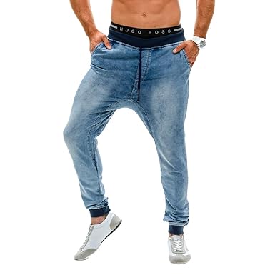 Yuandongxing Pantalones De Mezclilla Holgados Para Hombre