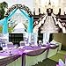 Vlovelife 5.5 Yards Crystal Organza Fabric, Tulle Sheer Fabric, Wedding Top Table Swag,Backdrop Curtain for Wedding Baby Shower Birthday Party Event Decor - Royal Blue