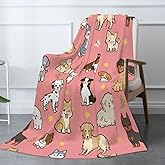 Cute Puppy Dog Throw Blanket Cozy Fluffy Plush Blanket Soft Flannel Throw Blanket for Kids Men Women Gift Sofa Bed Couch 50"x40"