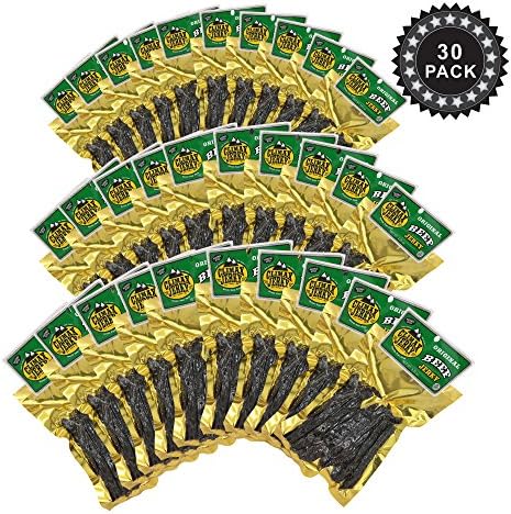 Climax Jerky BEST Premium Thin Cut 3.25 OZ. Oven Roasted Natural Style Delicious Original Beef Jerky from Colorado USA - High Protein - Low Carbs - Buy Multiple Packs and Save! (30 Pack)