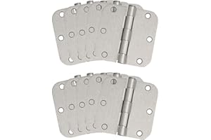 Design House Interior Door Frame Hinges, Water Resistant, Pre-Lubricated, For Left or Right-Handed Doors, Steel Construction, Easy Install, Satin Nickel, 3-Pack, 3.5 in. L x 3.5 in. W, 181412