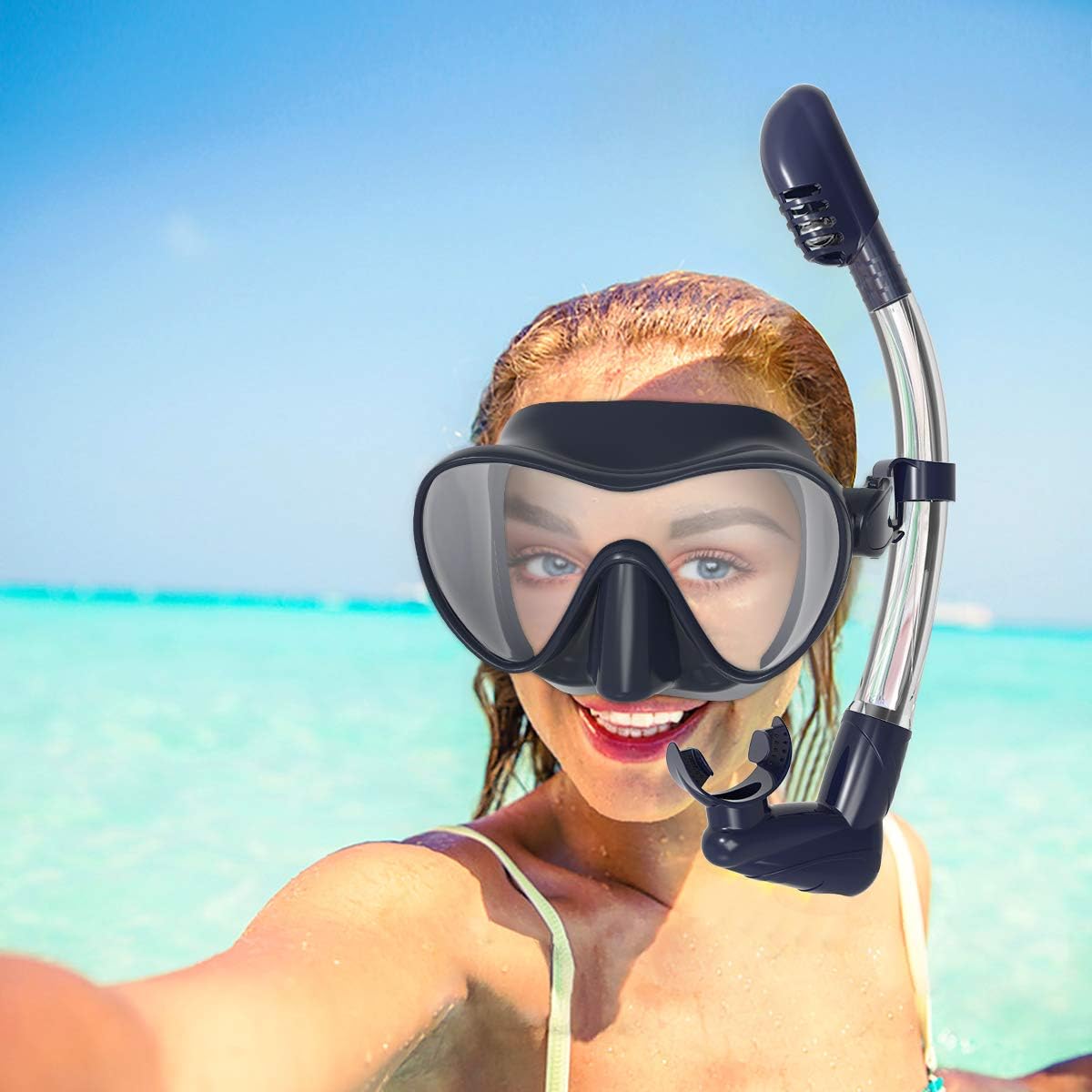 WSTOO Dry Snorkel Set, Anti Fog Snorkel Mask, 180 Degree Panoramic View Scuba Diving Mask, Snorkeling Gear for Adults : Sports & Outdoors