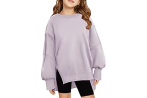 CharmWM Sweatshirts For Teen Girls Trendy Crewneck Oversized Kids Tops Long Sleeve Cute Fall Clothes