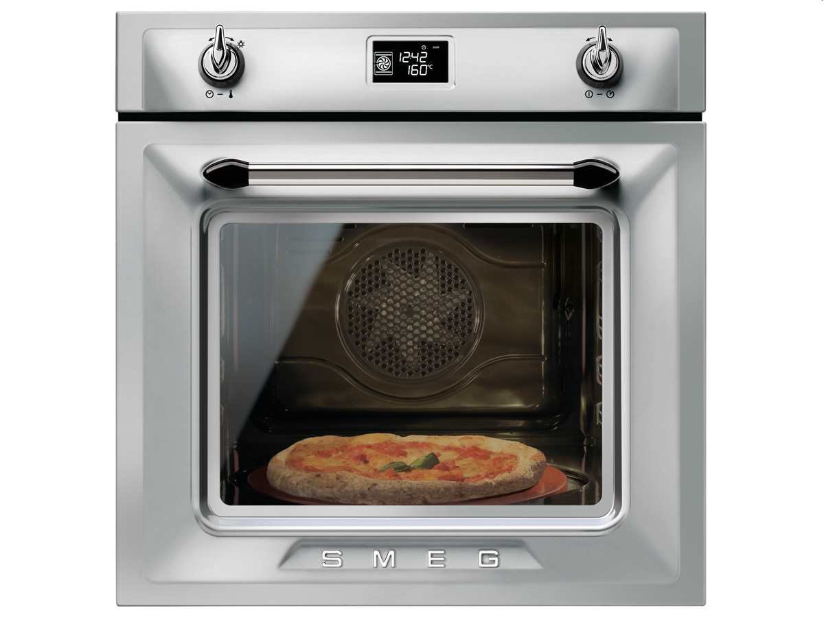 Forno pizza termoventilato 60 cm Classe energetica A+ Estetica Victoria SMEG  SF6922XPZE1 INOX Grandi elettrodomestici urban-earth.co.uk