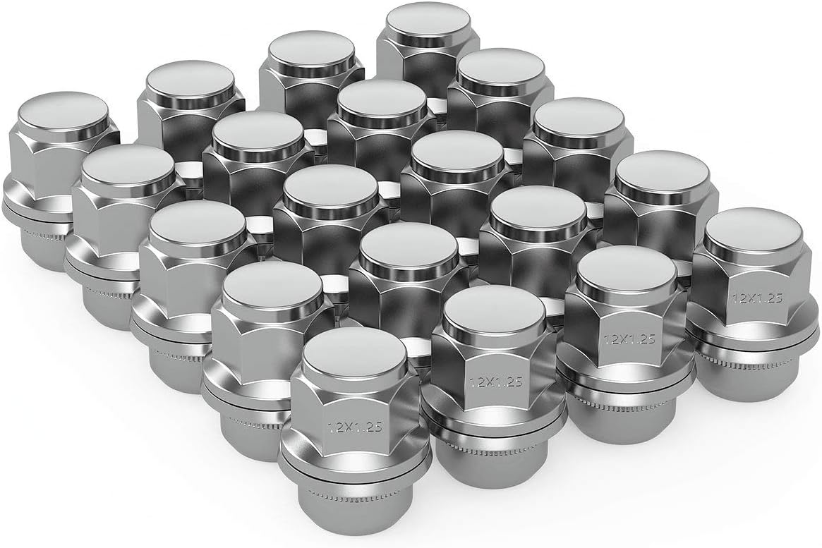 Maxiii Lug Nut 12x1.25 20PCS Chrome Mag Seat Compatible with Infiniti G37 G35 Nissan Altima Sentra Maxima Subaru Legacy Impreza Outback Forester