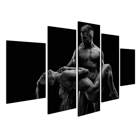 islandburner Bild Bilder auf Leinwand Nackte sexy Paare. Kunstfoto des Jungen Erwachsenen Mannes und der Frau. Kontrastreiche