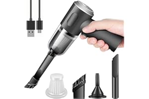 YUNYILAN Wireless Handheld Car Vacuum Cleaner High Power Rechargeable Household Mini Vacuum Cleaner, Vacuum for Desk, Home and Office Dust Cleaning, Protable Vacuum Cleaner for Car