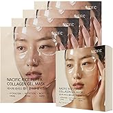 NACIFIC Rice Pepta Collagen Gel Face Mask (Rice Peptide) 4EA Set, Hydrogel Care for All Skin Types, Hydrating, Firming, Elasticity, Glass Glow Skin, Korean Beauty