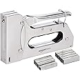 Amazon Basics Manual Staple Gun with 1000 Staples, for Upholstery and Carpentry, silver