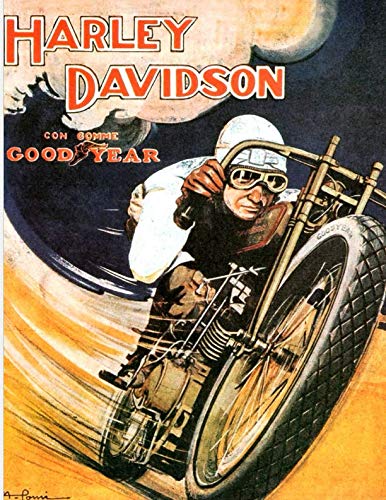 [F.R.E.E] Harley Davidson Journal: Vintage Harley Davidson Motorcycle Print Journal, 120 Pages 8.5 x 11 Softco ZIP