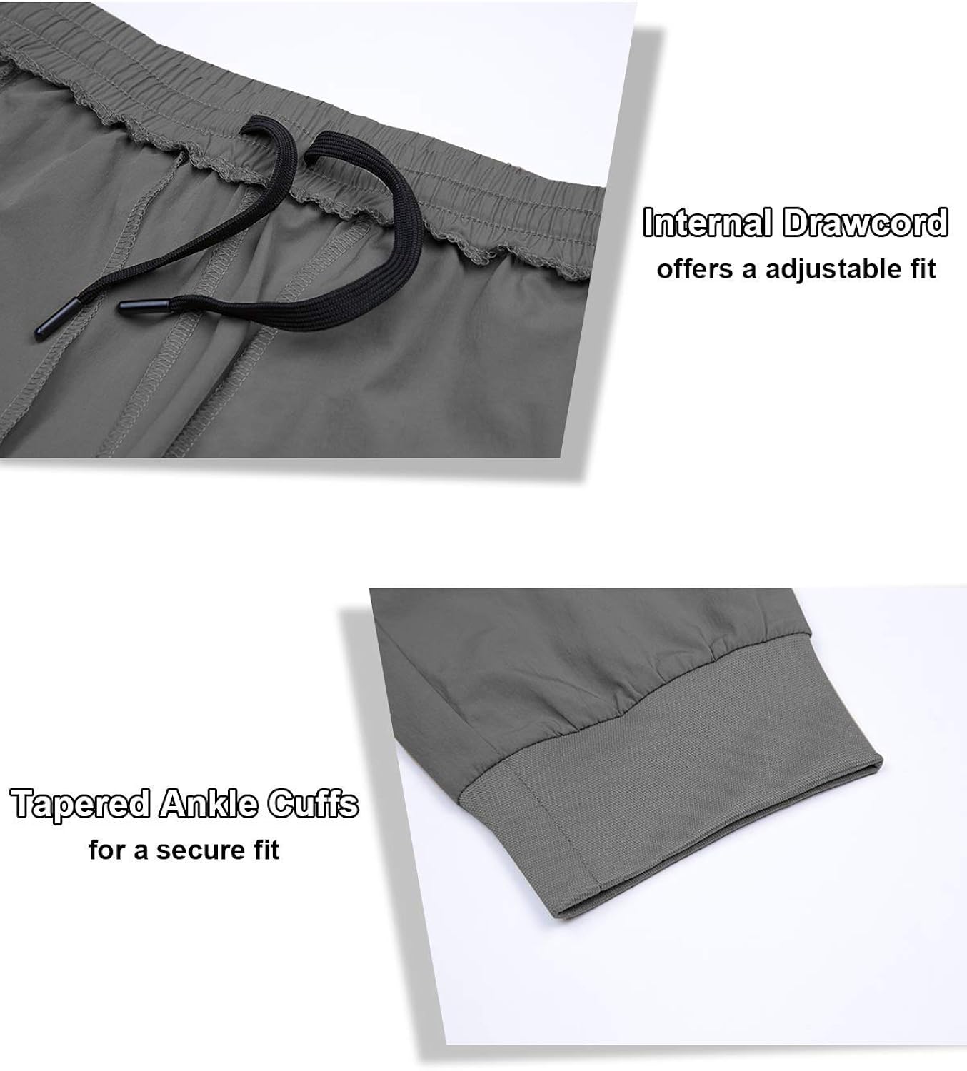 VAYAGER Women's Hiking Athletic Joggers Pants Running Sweat Pants Quick Dry Zipper Pockets Lightweight UPF 50+: Clothing