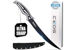 SORD FISHING PRODUCTS SORD Fillet Knife - 5-9" Filet Knives For Fish - Razor Sharp Boning Knife - Saltwater and Freshwater Fishing - Includes Kydex Sheath - Full Tang Blades | G10 Non Slip Grip | Corrosion Resistant