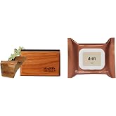 Drift Car Air Freshener Wood Teak Scent Starter Kit + Car Cleaning Wipes 2.0 oz &ndash; Car Odor Eliminator, Premium Wood Visor Air Freshener, Long-Lasting Fragrance &amp; Interior Cleaning Wipes