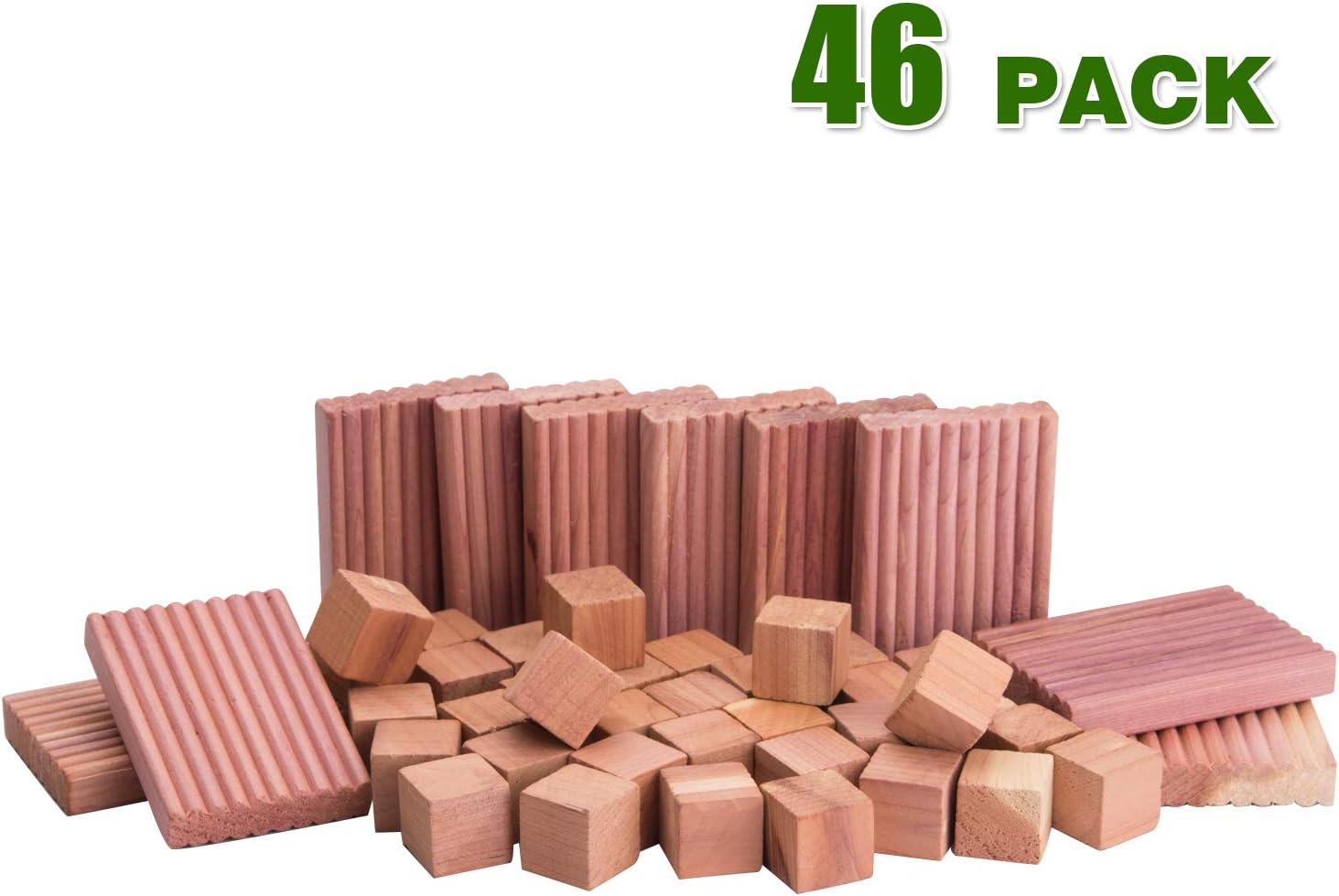 ACMETOP Long Lasting Lavender Sachet Bags Aromatic Cedar Sachets 100% Natural Cedar and Lavender Bags for Clothes Closet Drawer Dresser(46Pack)