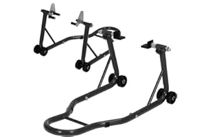 GarveeTech Motorcycle Stand Lift - 900 LBS Front & Rear Combo Universal Motorcycle Stands,Dirt Bike Stand Compatible With Sport Bike Most Y amaha H onda K awasaki S uzuki Motorcycles,Black