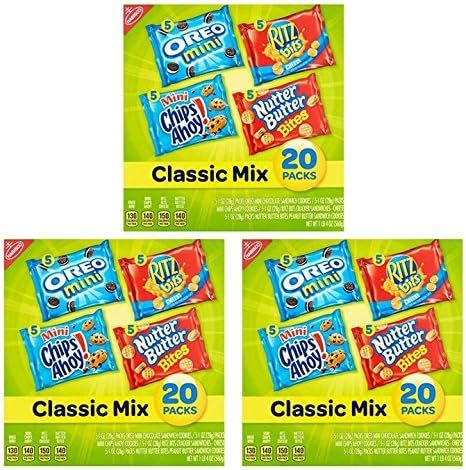 Nabisco Classic Cookie and Cracker Mix, 20-Count Box (Pack of 3)