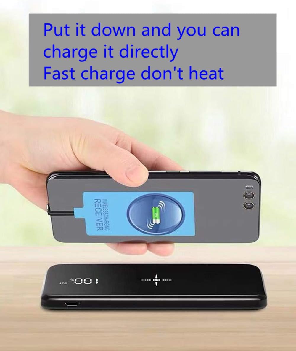 AISHEMI Wireless Charging Receiver Adapter with Fast Smart Microchip Technology for Samsung LG Huawei Sony Motorola Xiaomi Alcatel All Android Device USB Type-C: Home Audio & Theater