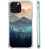 Vesidurt Mountain Sunset Case for iPhone 16 Pro,Nature Wilderness Landscape Pattern,Trendy Soft TPU Protective Case for iPhone 16 Pro,6.3"