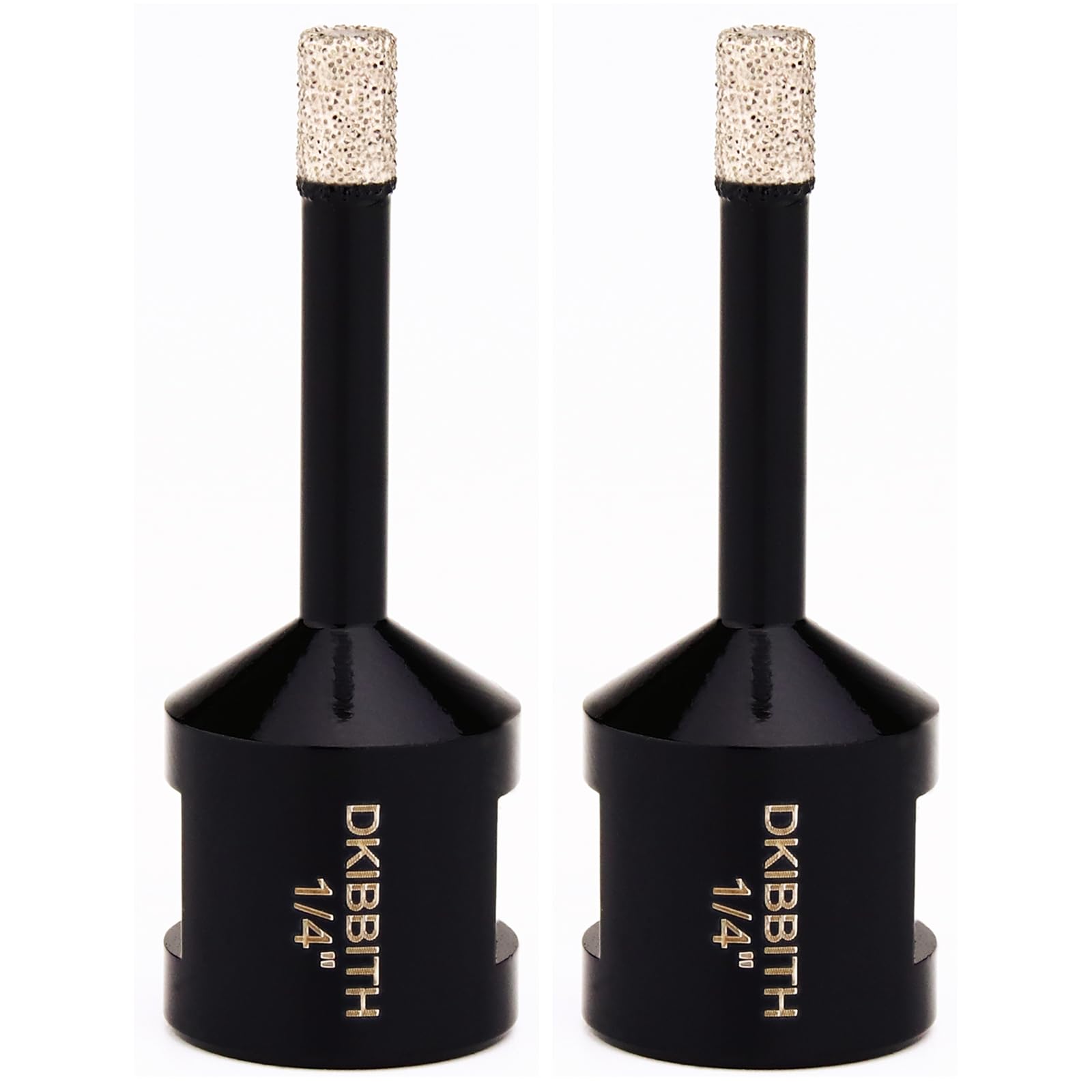 Photo 1 of 1/4 Inch Dry Diamond Core Drill Bits Set 2 pcs for Ceramic Porcelain Granite Marble Tiles Stone Glass Brick Hard Materials, 5/8-11 Thread for Angle Grinders Wet Polishers, Tile Hole Saws 6mm