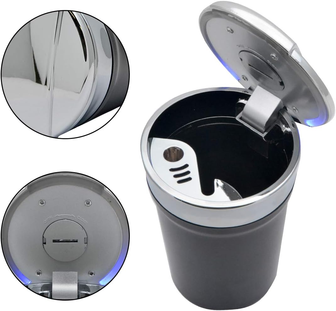 TOTMOX Car Ashtray, Portable Detachable Stainless Auto