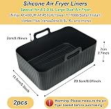 YQL Silicone Air Fryer Liners 9.5L Duo Ninja AF400UK DZ400UK 2pc view 2