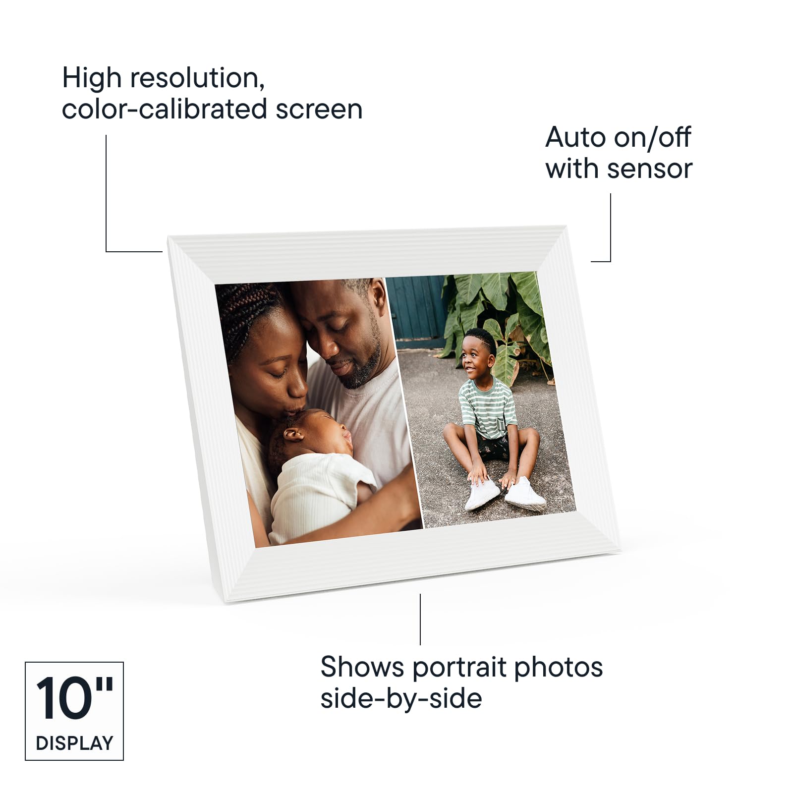 Aura Carver WiFi Digital Picture Frame | The Best Digital Frame for Gifting | Send Photos from Your Phone | Quick, Easy Setup in Aura App | Free Unlimited Storage | Sea Salt