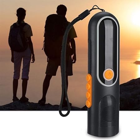 Amazon 多機能ラジオ 屋外ルミナス懐中電灯付きポータブル緊急ツェッペリン キャンプ 遠出の旅 家庭学習のための適切なusb充電とfm ラジオを手に クランク Luoshan ポータブルラジオ