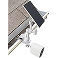 ALERTCAM 2-in-1 Weatherproof Gutter Mount for Arlo Solar Panel and Arlo Pro/Arlo Pro 2/Arlo Pro 3/Arlo Pro 4/Arlo Ulra Security Camera, Perfect Angle to Get Adequate Sunlight - White