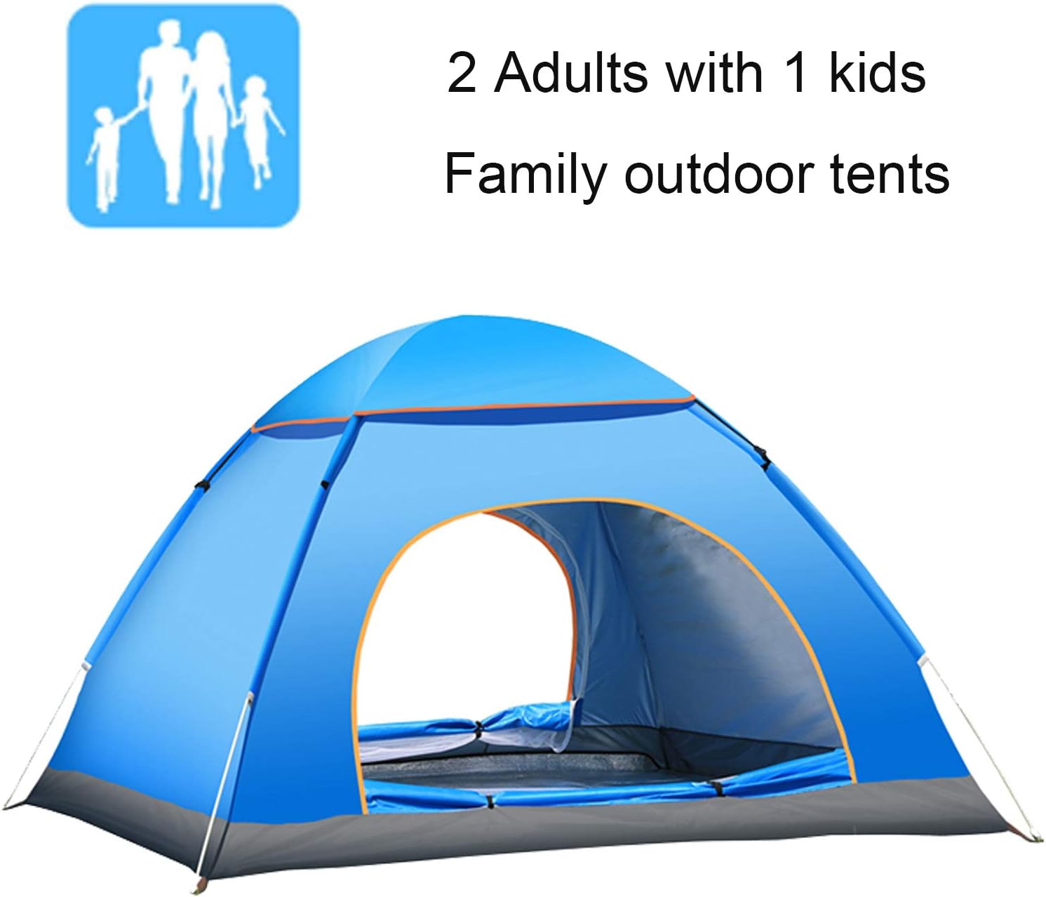 Mianbaoshu Automatic Seconds Pop Up Tent for 2 Person Couple Tents Lightweight Tent with Package Bag, Family Camping Tent for Outdoor Sports .Hiking Camping Tent