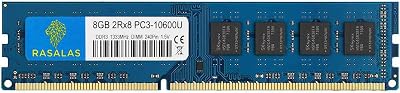 Rasalas 8GB DDR3 1333MHz PC3-10600U 240 Pin CL9 1.5V Desktop RAM Module
