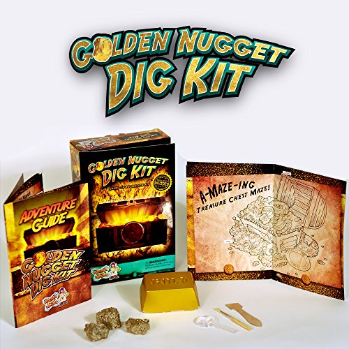 Discover with Dr. Cool Golden Nugget Dig Kit - Excavate Real Specimens!
