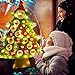Felt Christmas Tree,Outgeek DIY Xmas Advent Calendar Tree 32PCS Wall Hanging Handmade Decoration Double Stitched Detachable Ornaments for kids New Year Door Wall Hanging Xmas Decoration (50 lights)