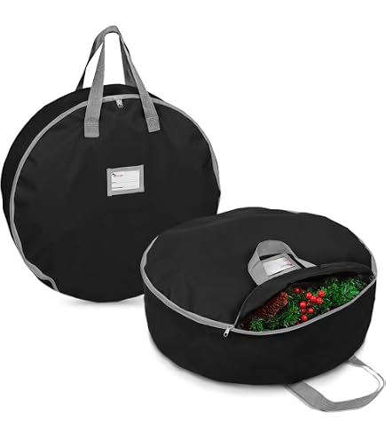 thumbnail image 2 of Propik Wreath Storage Bag 24 '' - Garland Holiday Container Tear Resistant Material Easy Storage Featuring Heavy Duty Handles 2 of 13