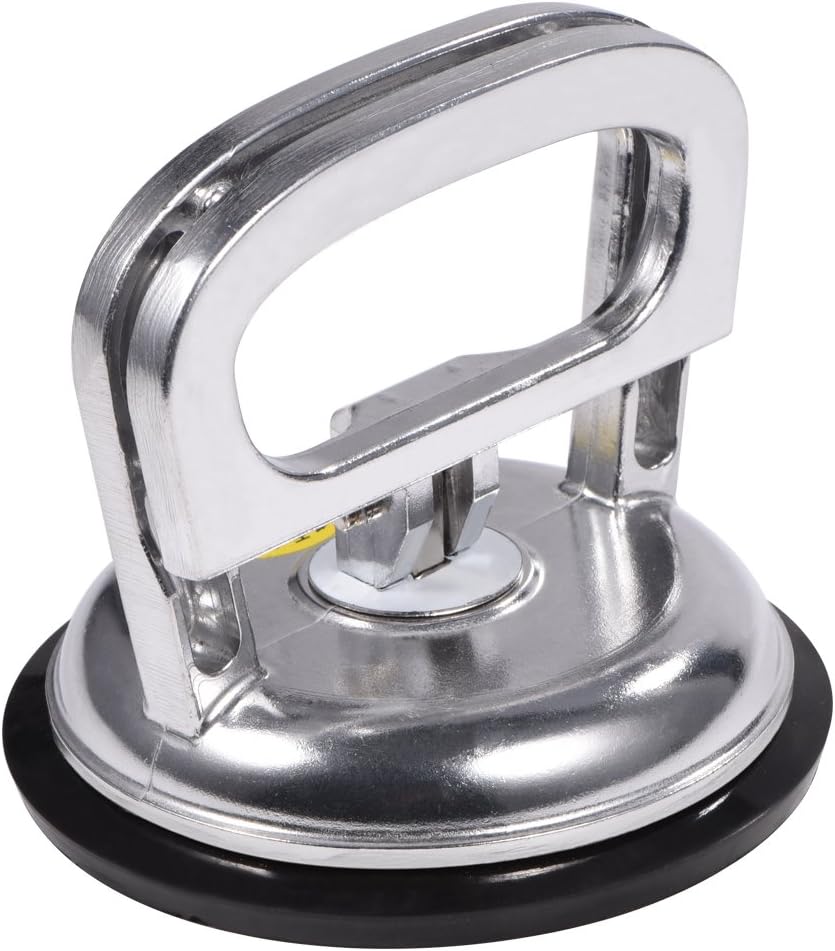 Heavy Duty Aluminium Alloy Thicked Suction Cup Single Plate Professional Glass Lifter Gripper Mover Dent Repair Puller Pad Silver - Image 3