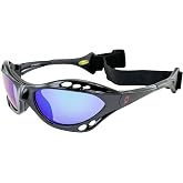 Hurricane Eyewear Category 4 Polarized Jet Ski Floating Goggles Black Padded Frames with Anti-Fog Coating