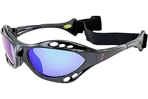 Hurricane Eyewear Category 4 Polarized Jet Ski Floating Goggles Black Padded Frames with Anti-Fog Coating