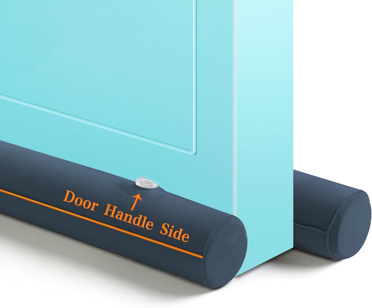 Draft Stoppers - PearlLives Door Draft Stopper for Bottom of Door Air Cushion Bottom Door Seal Under Door Draft Blocker Door Sweep Dust and Noise Blocker (Gentle Blue, 36inch)